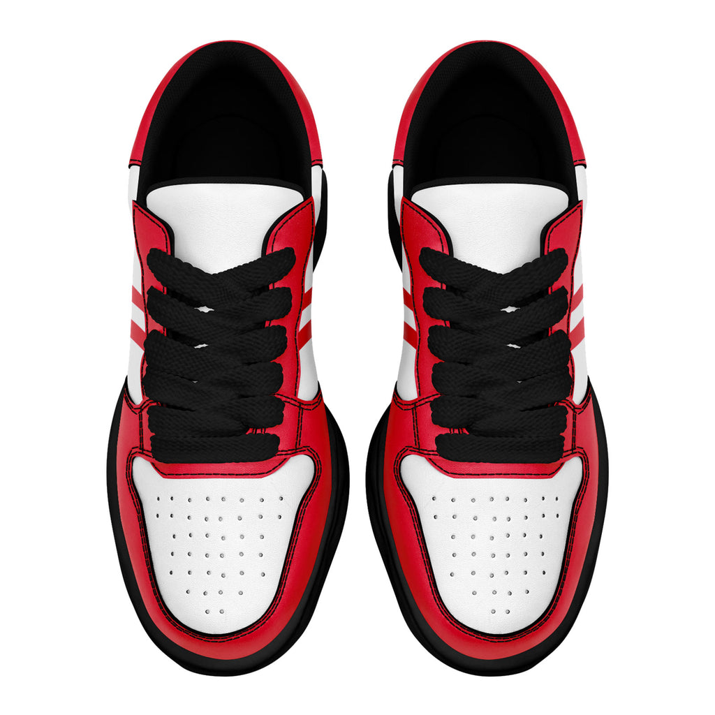 Custom Red White Kansas City Shoes Personalized Sneaker FN032-D020389-18