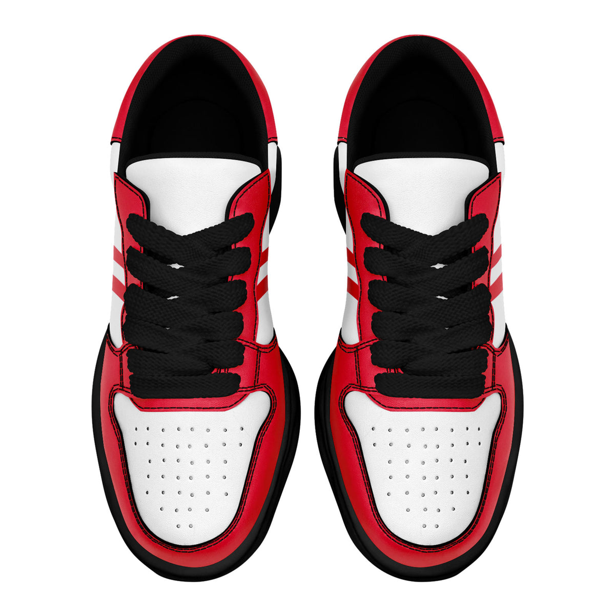 Custom Red White Kansas City Shoes Personalized Sneaker FN032-D020389-18