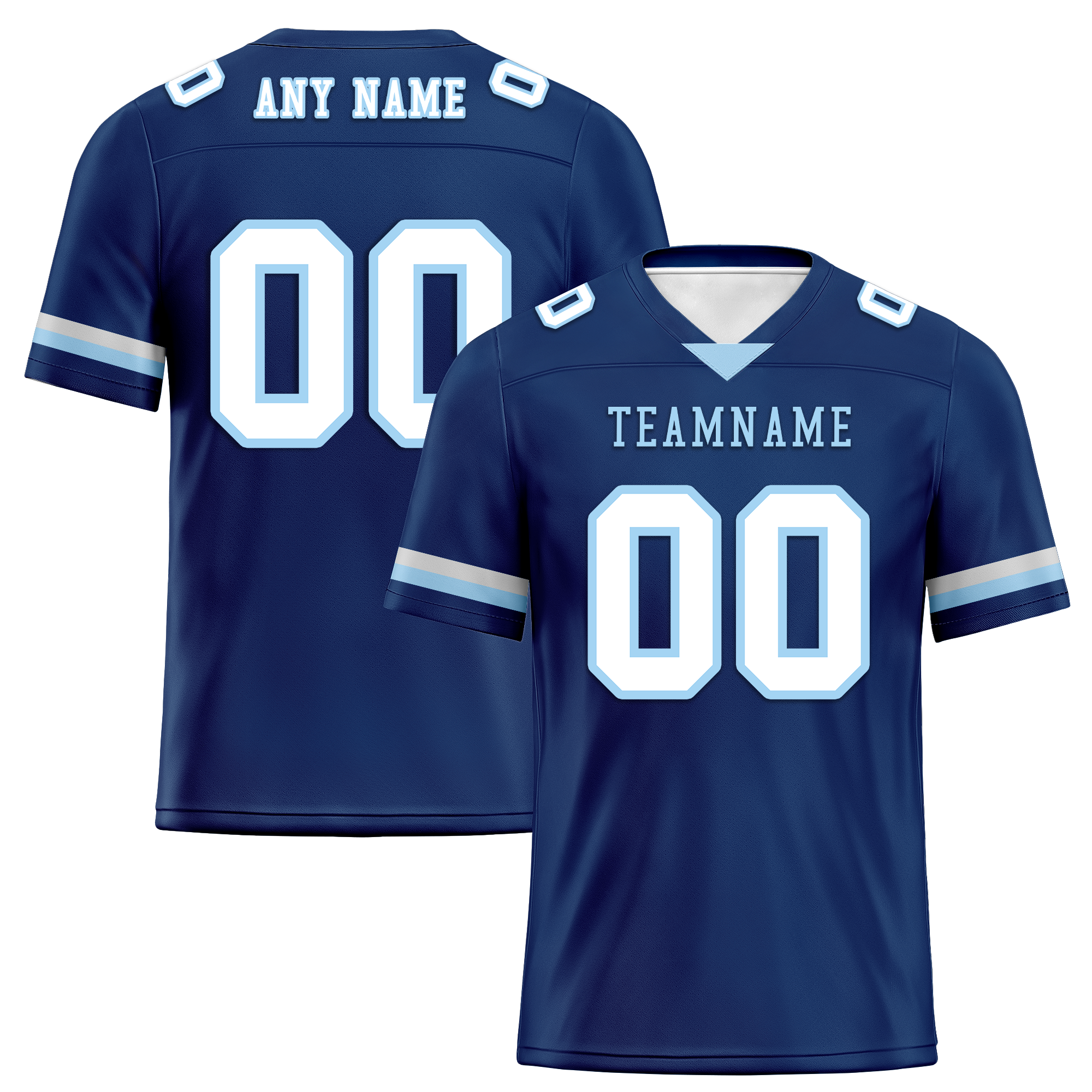 Custom Blue Classic Style Personalized Authentic Football Jersey FBJ02-bd0a70a7
