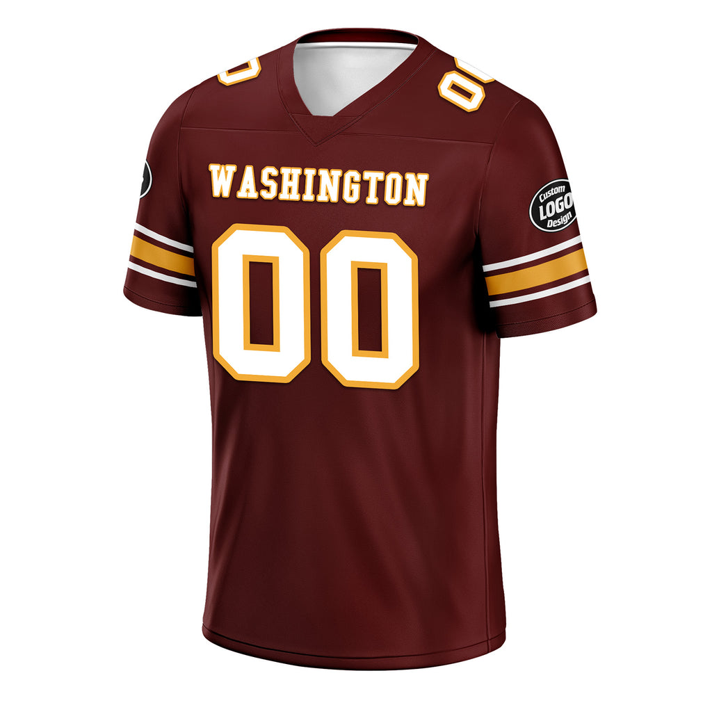 Custom Red Washington Personalized Authentic Football Jersey FBJ02-D020256-16