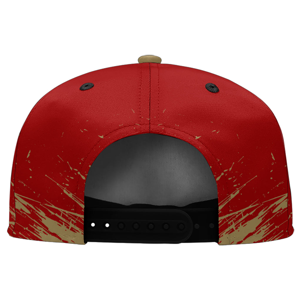 Custom Red Yellow San Francisco Hat Sport Design Cap Stitched Adjustable Personalized PR067B-D020261-25