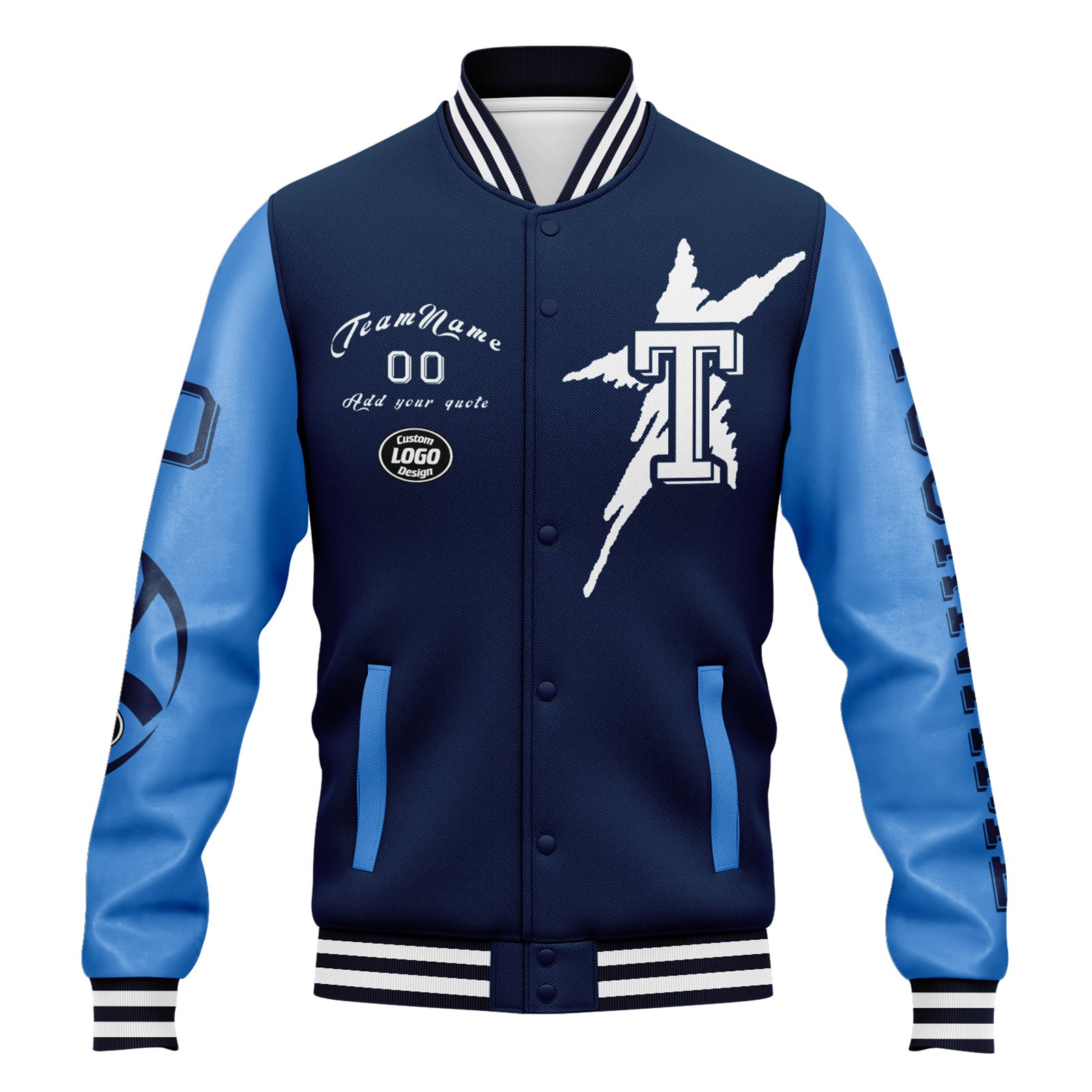 Custom Blue Tennessee Jacket and Sports Shoes Combo Offer Personalized Combo ZH-D020294-32
