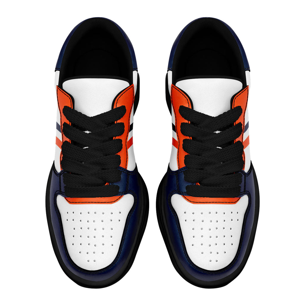 Custom Blue Orange Denver Shoes Personalized Sneaker FN032-D020389-10