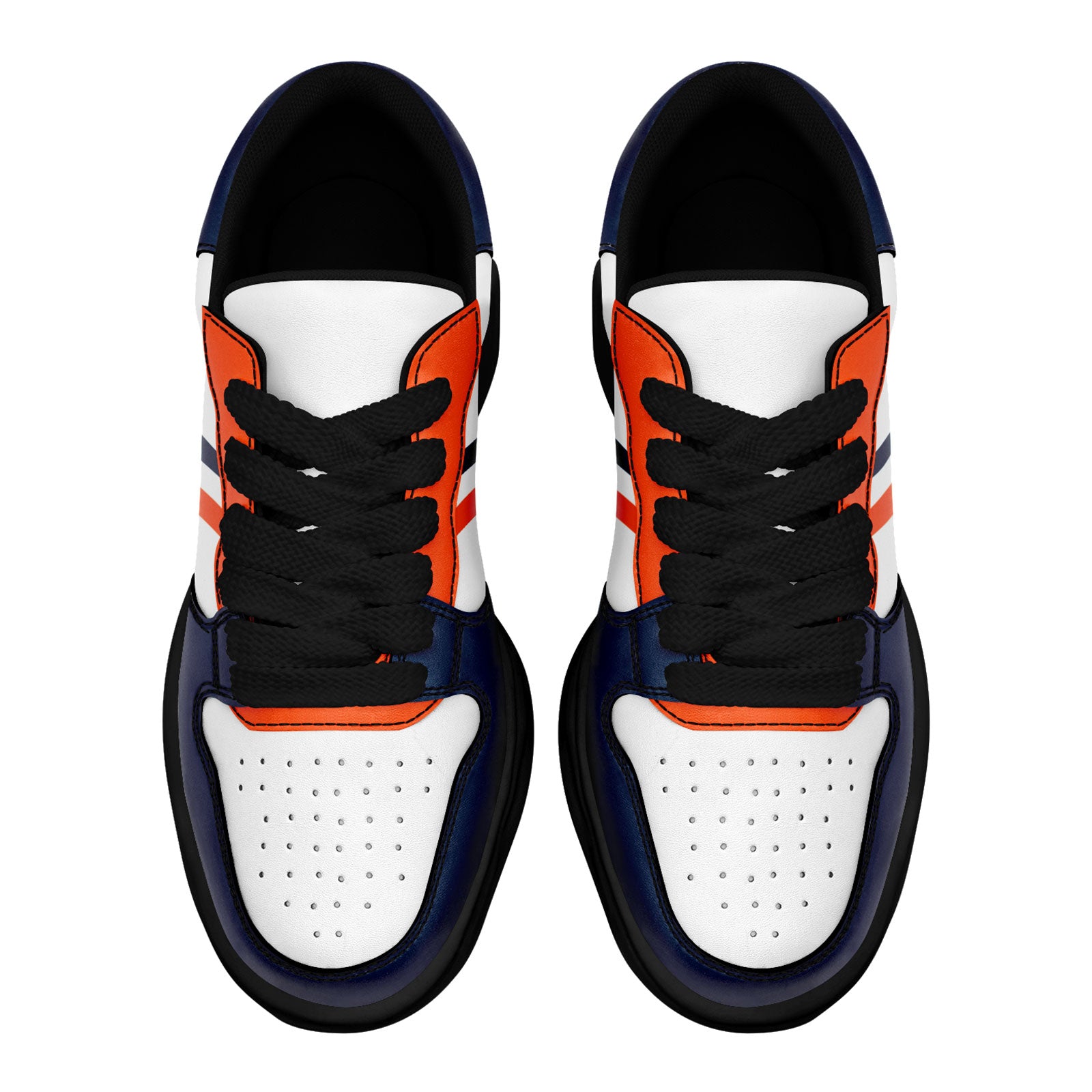 Custom Blue Orange Denver Shoes Personalized Sneaker FN032-D020389-10