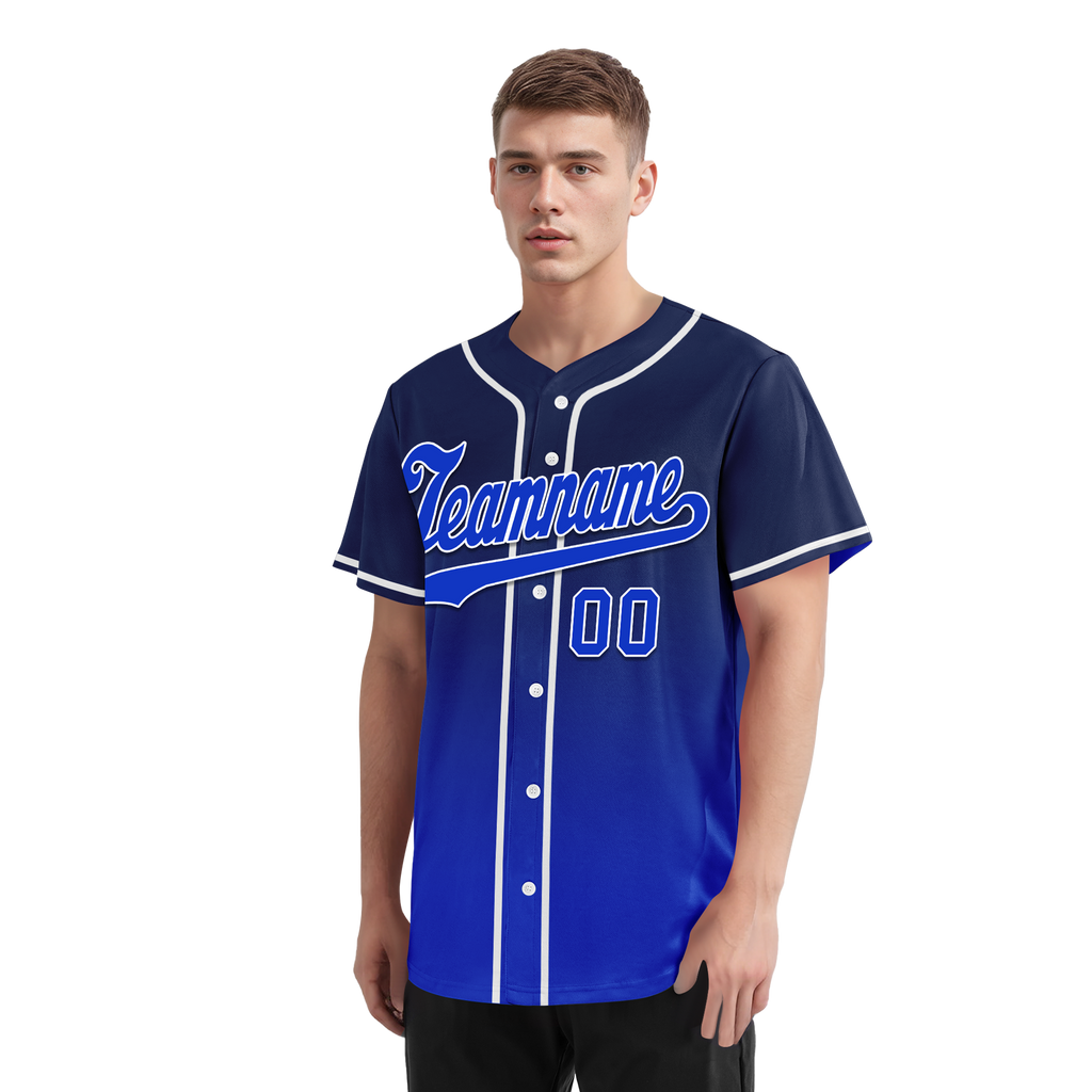 Custom Blue Fade Fashion Personalized Authentic Baseball Jersey BSBJ01-D0a70ed