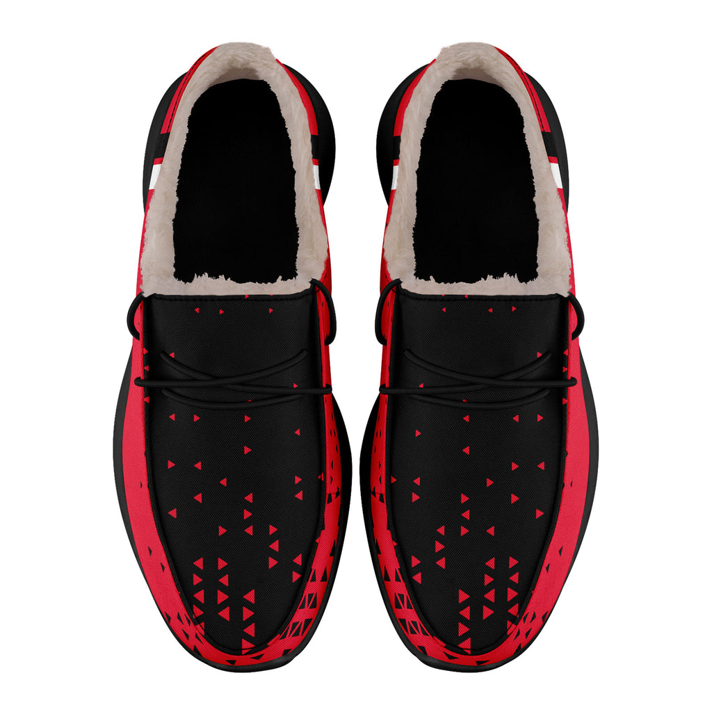 Custom Red Black Kansas City Shoes Personalized Sneaker FN042-D020279-18
