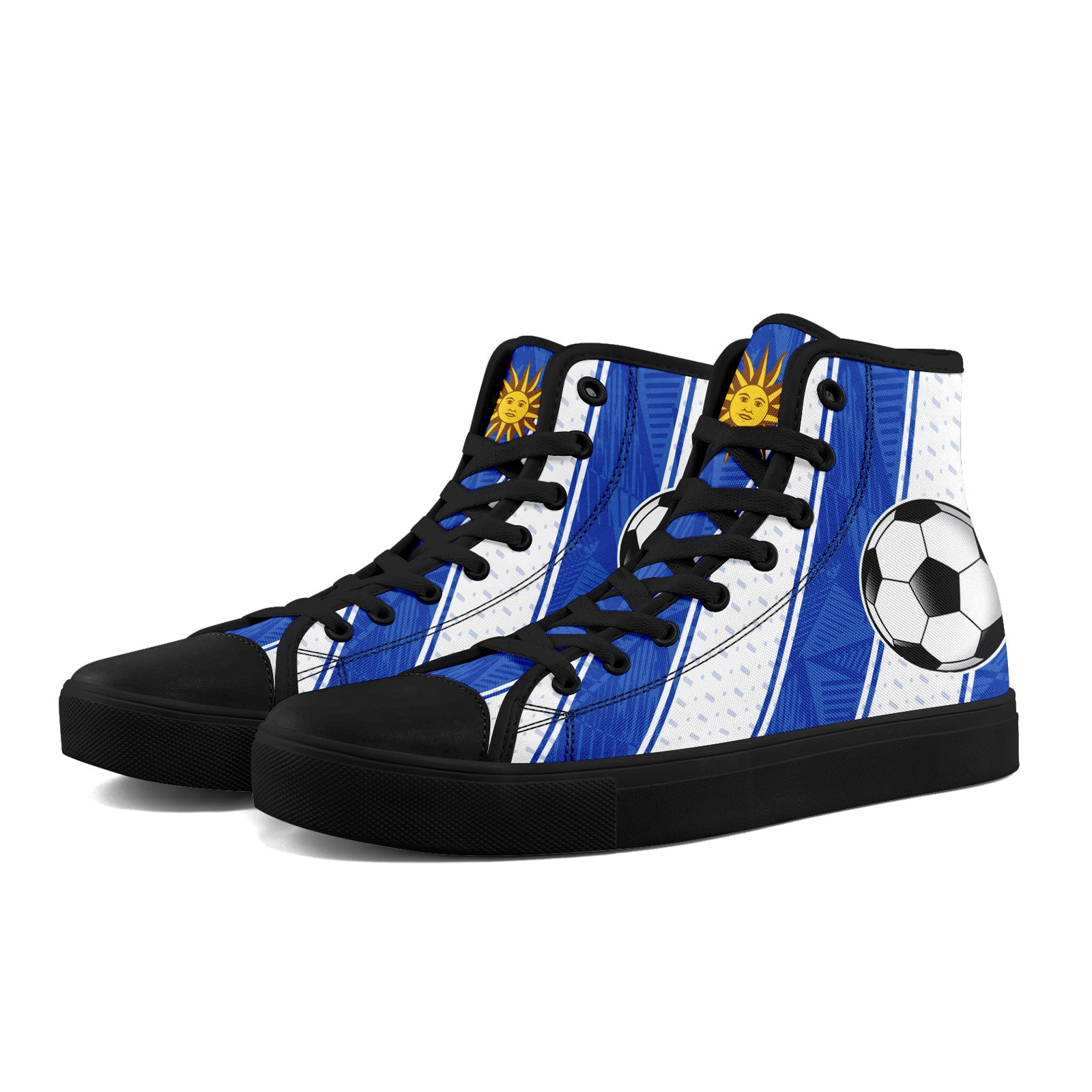 Custom Uruguay 2026 World Cup Sneakers DIY Country Flag Running Shoes Lightweight Sport Shoes Gift for Football Fans Personalized Team Name and Logo FN024-F009089-3