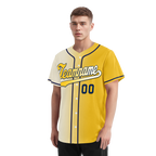 Custom White Yellow Gradient Fashion Personalized Authentic Baseball Jersey BSBJ01-D0a709f