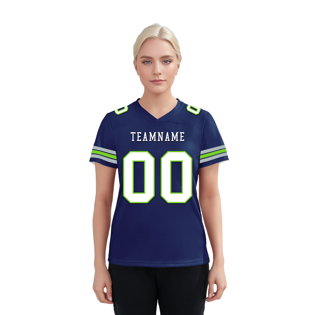 Custom Blue Classic Style Personalized Authentic Football Jersey FBJ02-bd0a70ad