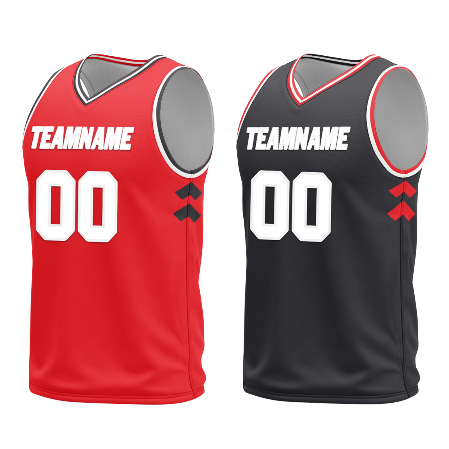 Custom Red Black Classic Style Reversible Basketball Uniform Personalized Ordinary BBJR-D017025