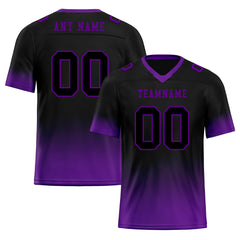 Custom Black Purple Fade Fashion Personalized Authentic Football Jersey FBJ02-D06088