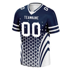 Custom Blue White Texas Personalized Authentic Football Jersey FBJ02-D023033-9