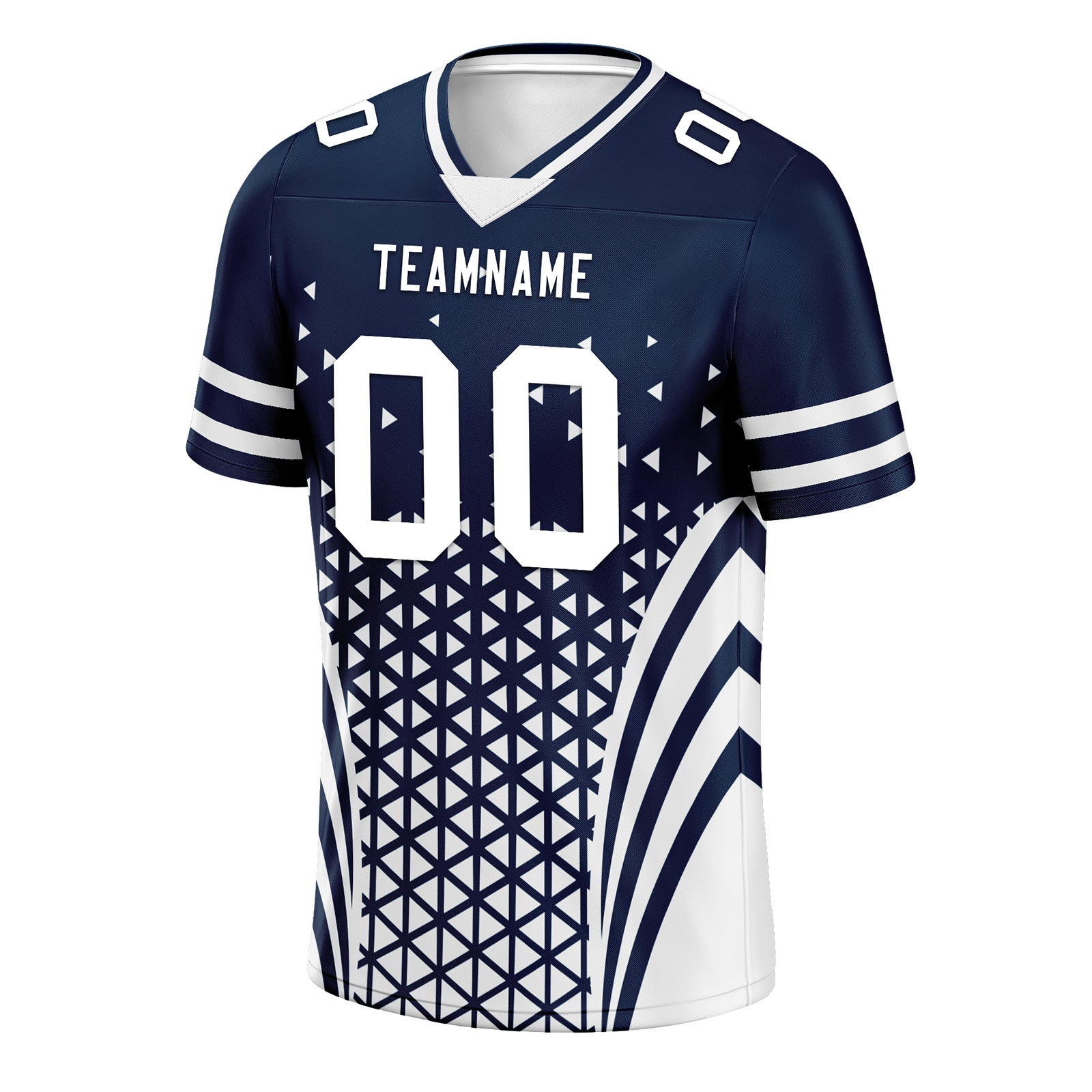 Custom Blue White Texas Personalized Authentic Football Jersey FBJ02-D023033-9