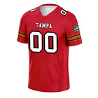 Custom Red Tampa Personalized Authentic Football Jersey FBJ02-D020256-15