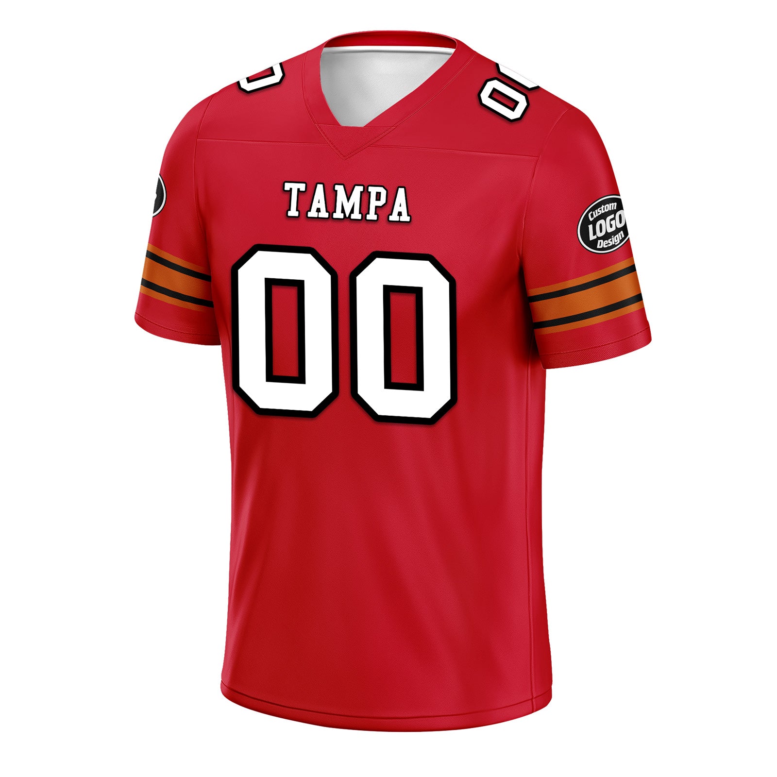 Custom Red Tampa Personalized Authentic Football Jersey FBJ02-D020256-15