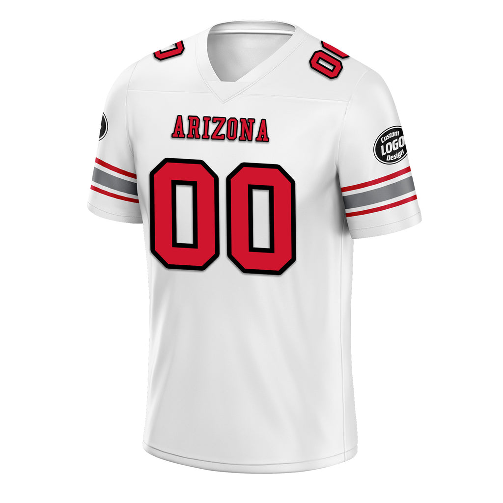 Custom White Arizona Personalized Authentic Football Jersey FBJ02-D020256-1