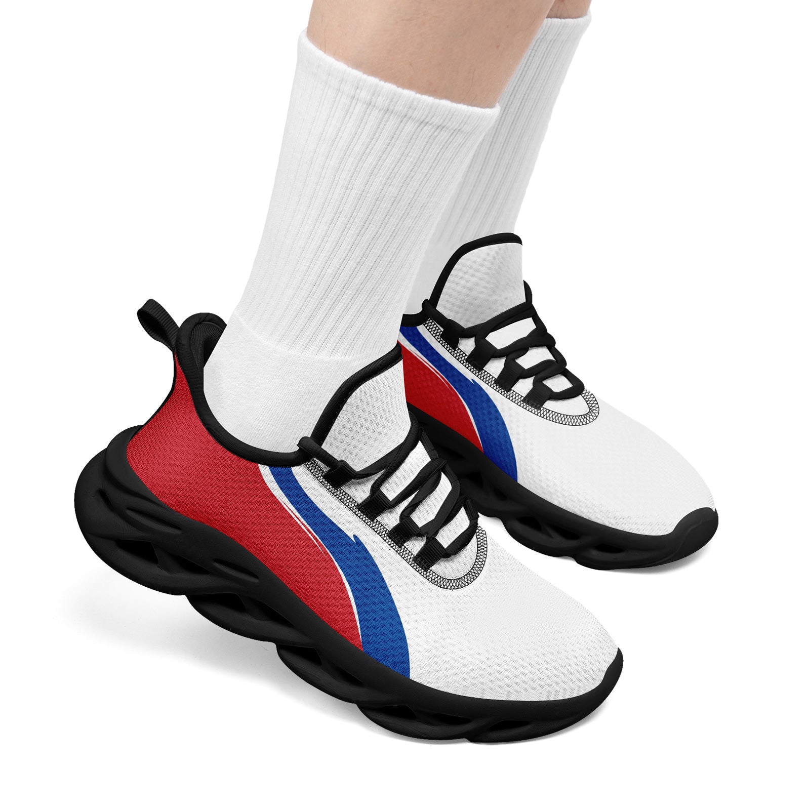 Custom South Korea 2026 World Cup Sneakers DIY Country Flag Running Shoes Lightweight Sport Shoes Gift for Football Fans Personalized Team Name and Logo FN003-F009130-3