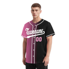 Custom Pink Black Gradient Fashion Personalized Authentic Baseball Jersey BSBJ01-D0a7099