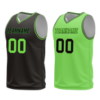 Custom Black Green Classic Style Reversible Basketball Uniform Personalized Ordinary BBJR-D017049