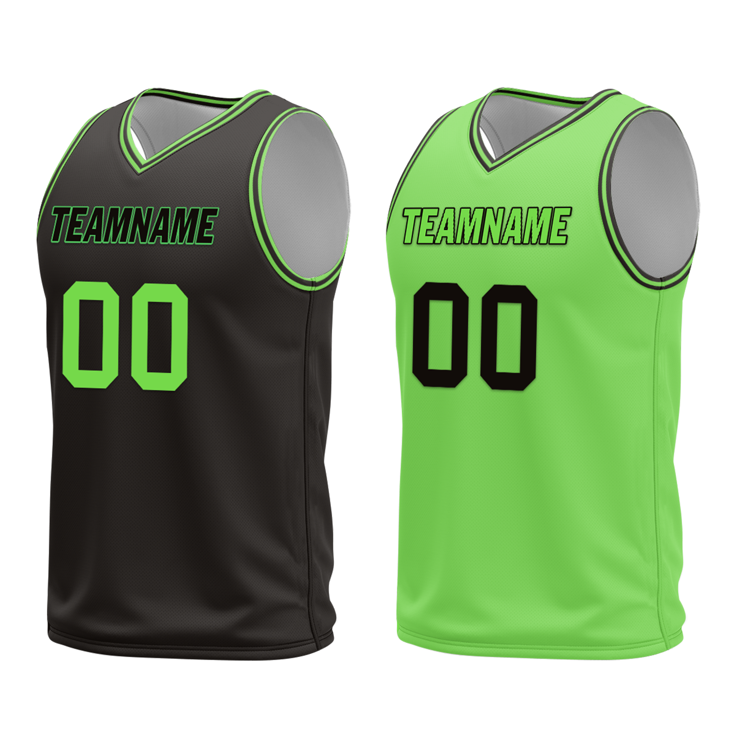 Custom Black Green Classic Style Reversible Basketball Uniform Personalized Ordinary BBJR-D017049