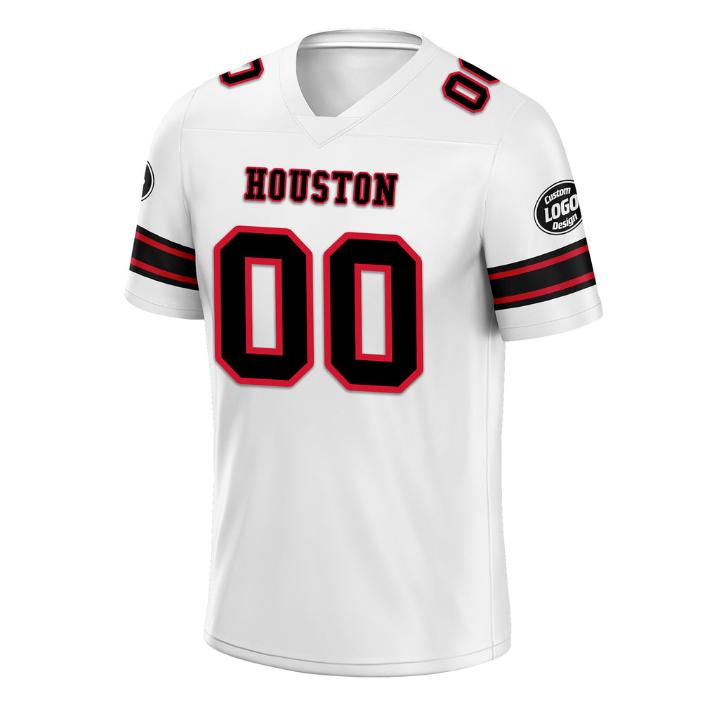 Custom White Houston Personalized Authentic Football Jersey FBJ02-D020256-27