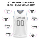 Custom White Gray Blue Dallas City Edition Personalized Reversible Basketball Set Sports Basketball Jersey BBJ01R-D0610-7