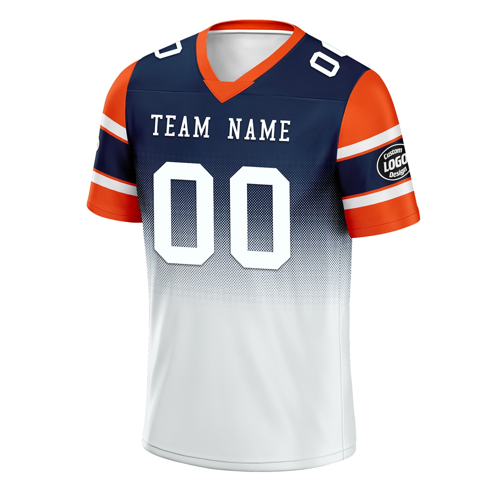 Custom White Blue Denver Personalized Authentic Football Jersey FBJ02-D020249-10