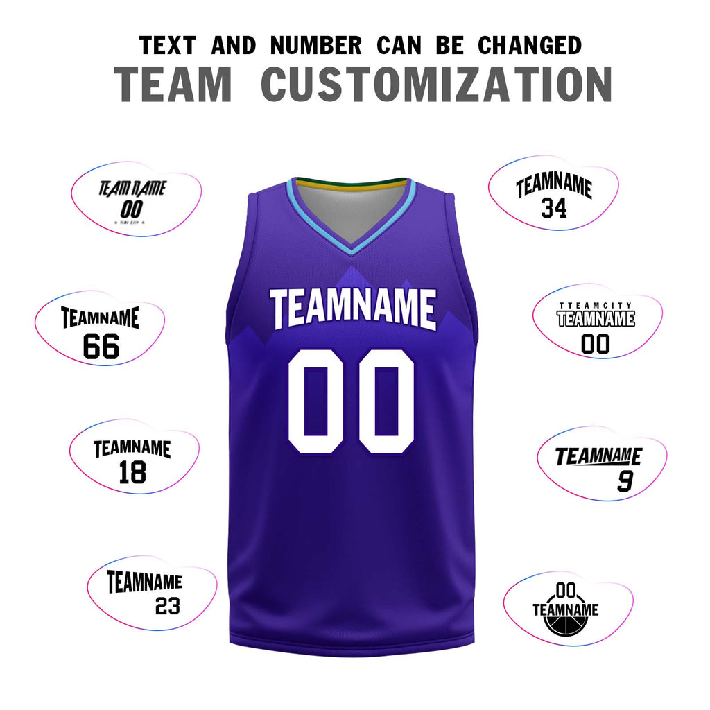 Custom Purple White Utah City Edition Personalized Reversible Basketball Set Sports Basketball Jersey BBJ01R-D0610-29