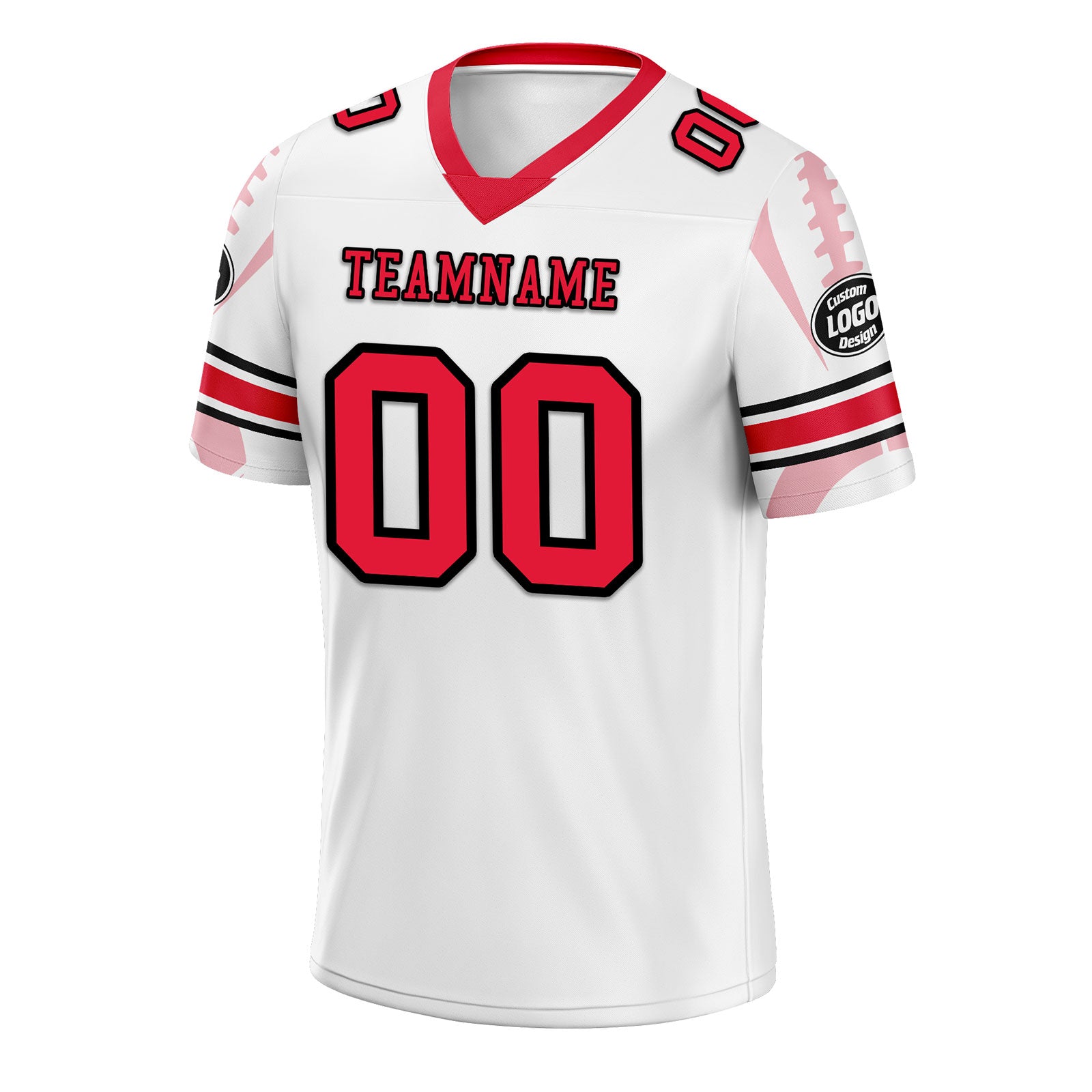 Custom White Red Kansas City Personalized Authentic Football Jersey FBJ02-D025033-18