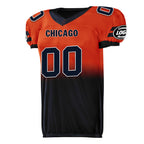 Custom Orange Blue Fade Fashion Chicago High-Performance American Football Jersey FBJ06-D020252-7