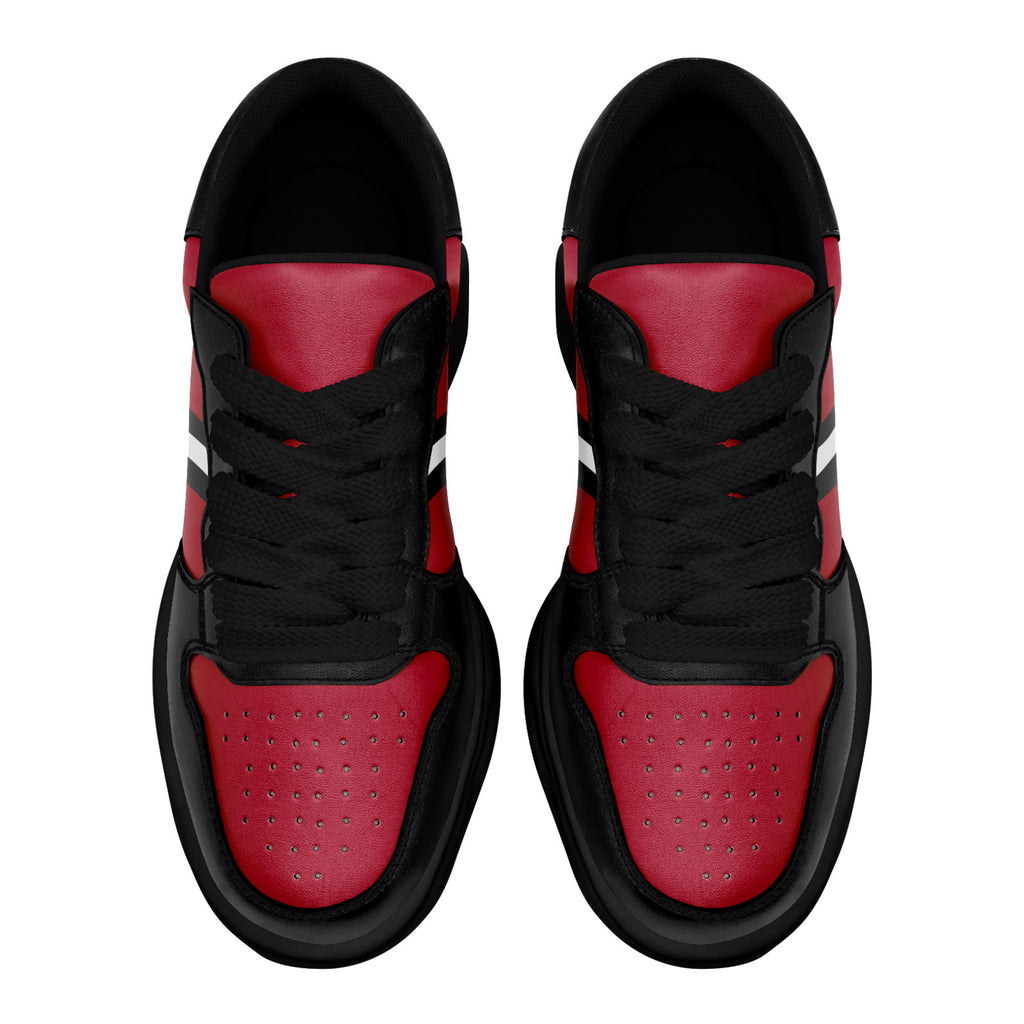 Custom Red Black Atlanta Shoes Personalized Sneaker FN032-D020389-3