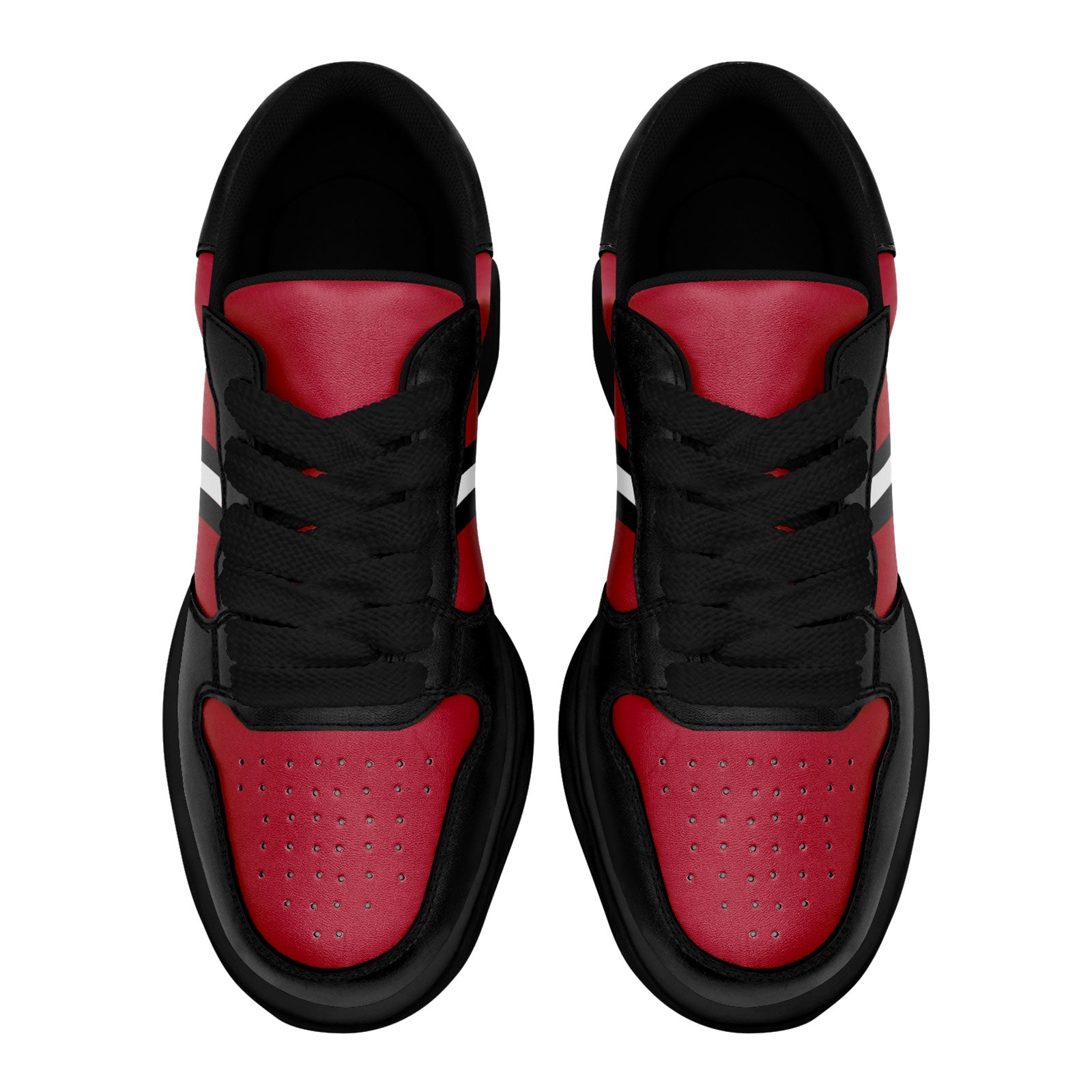 Custom Red Black Atlanta Shoes Personalized Sneaker FN032-D020389-3