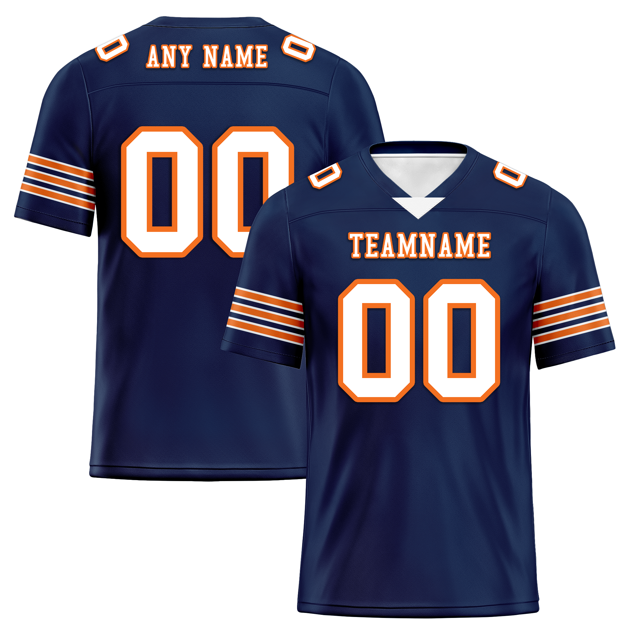 Custom Blue White Classic Style Personalized Authentic Football Jersey FBJ02-bd0a700d