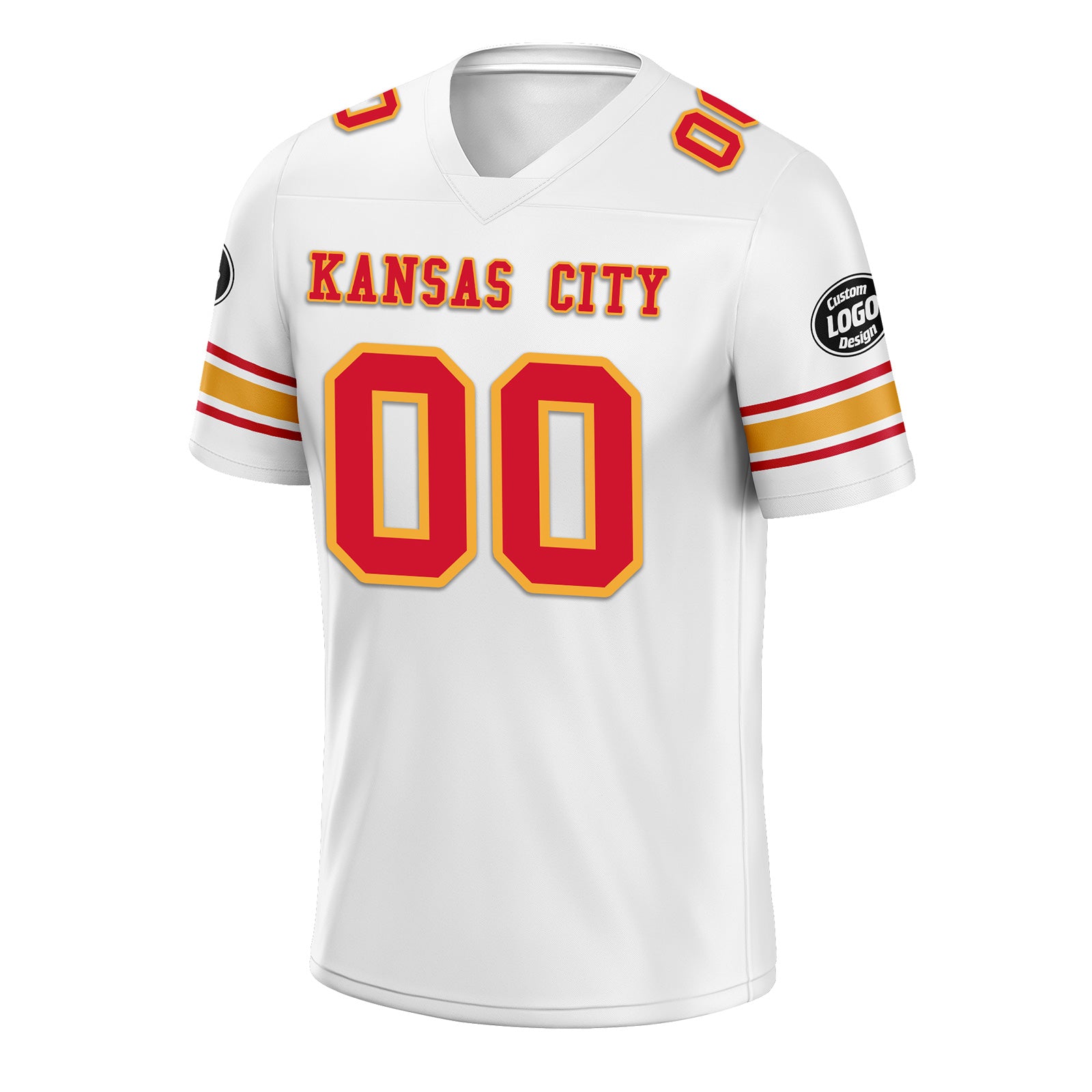 Custom White Kansas City Personalized Authentic Football Jersey FBJ02-D020256-24