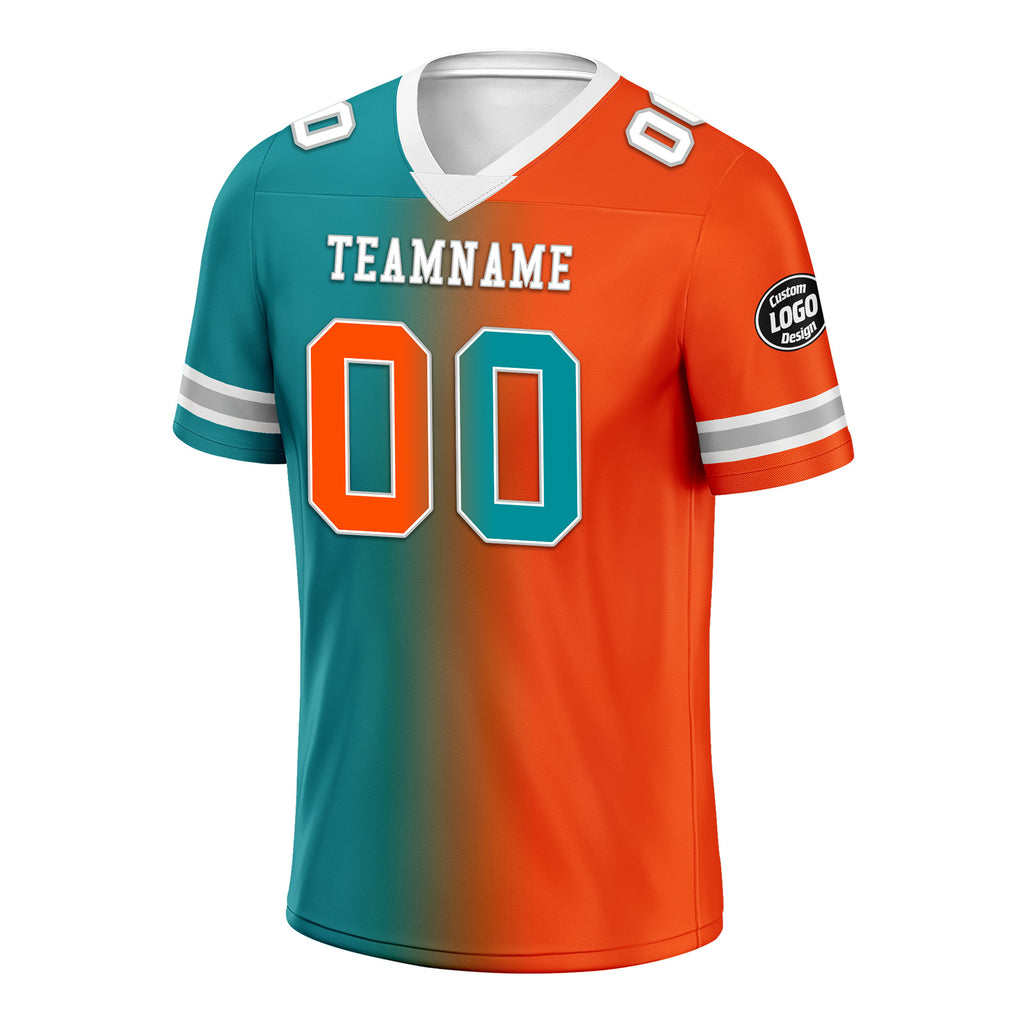 Custom Orange Blue Florida Personalized Authentic Football Jersey FBJ02-D028017-28