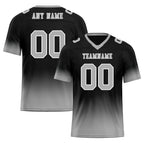 Custom Gray Black Fade Fashion Personalized Authentic Football Jersey FBJ02-D06083