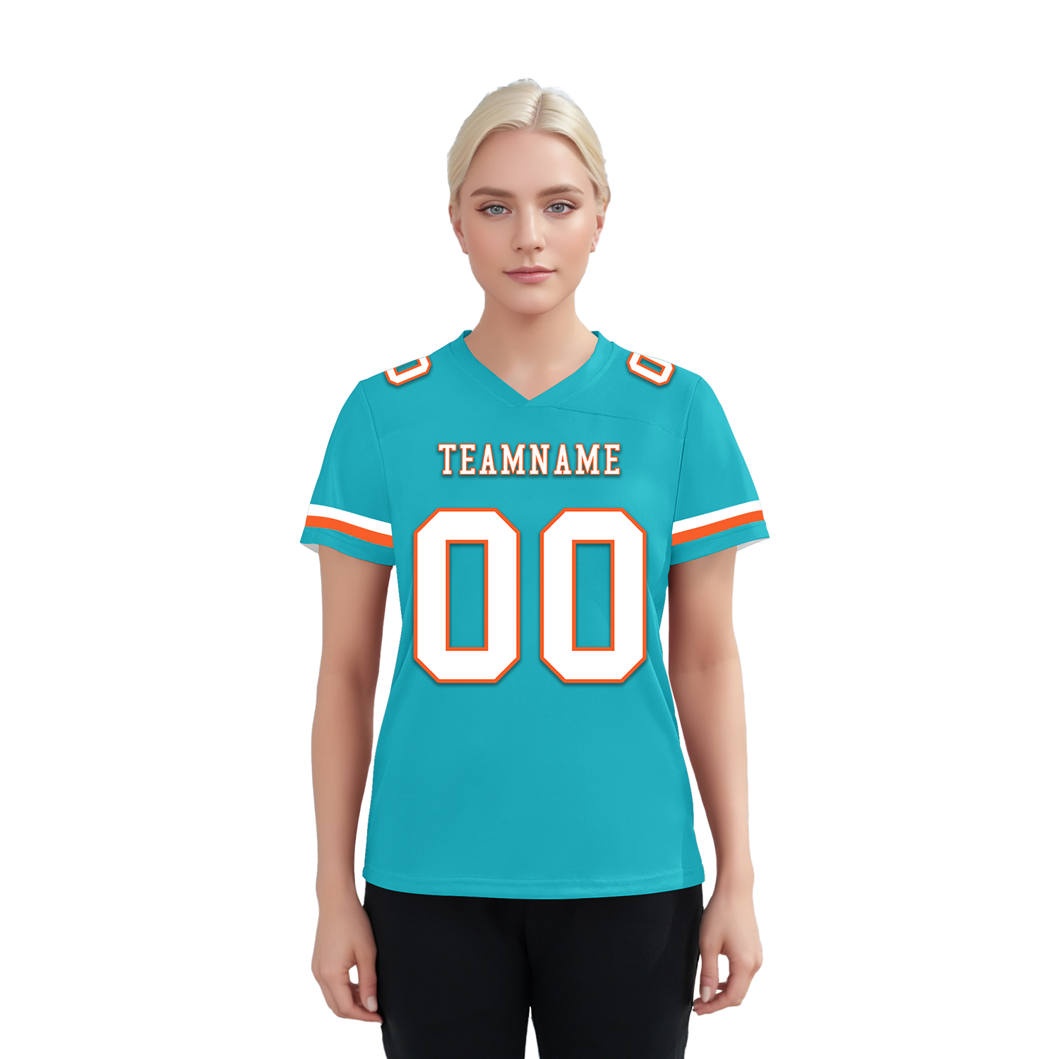 Custom Cyan Classic Style Personalized Authentic Football Jersey FBJ02-bd0a70ba