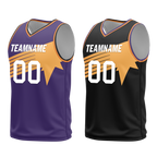 Custom Purple Black Classic Style Reversible Basketball Uniform Personalized Ordinary BBJR-D017058