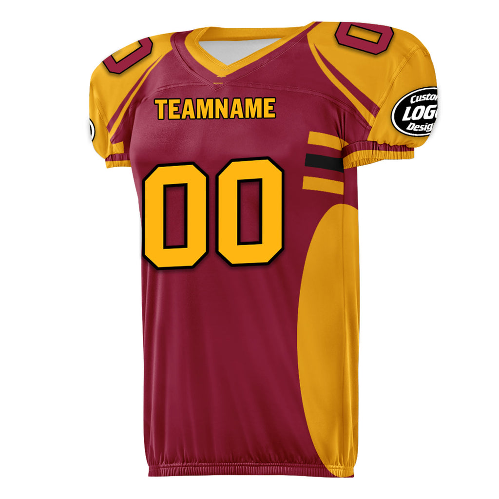 Custom Red Yellow Arizona High-Performance American Football Jersey FBJ06-D023001-1