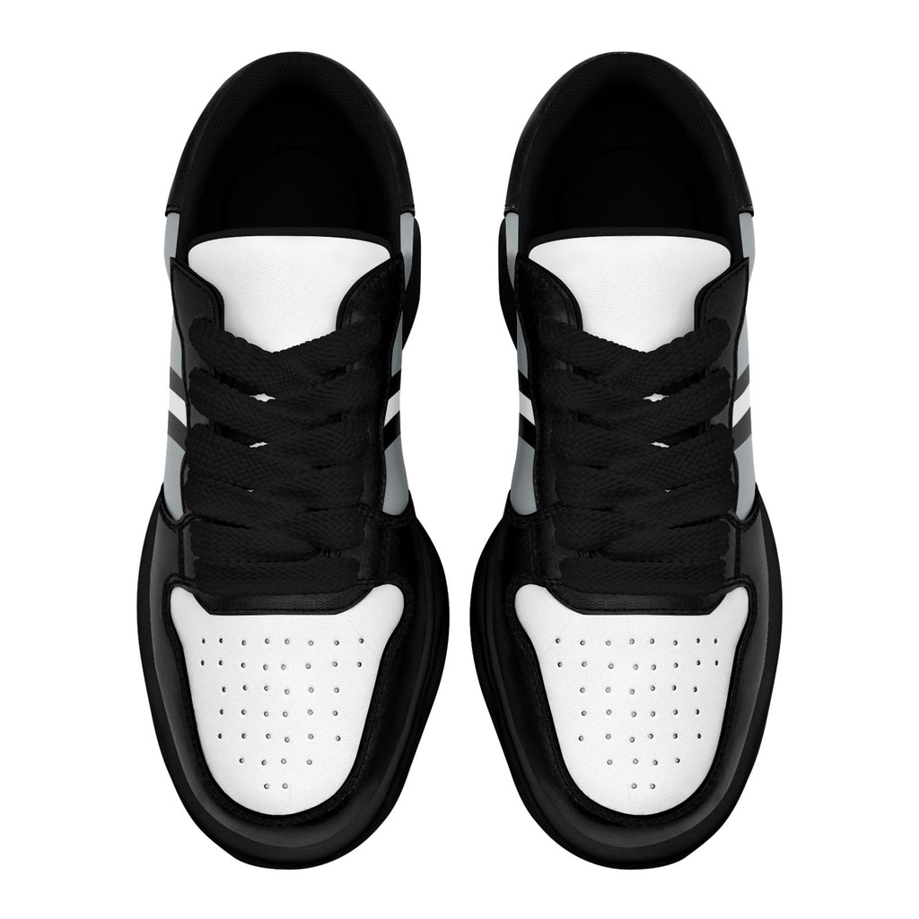Custom Black Gray Las Vegas Shoes Personalized Sneaker FN032-D020389-20