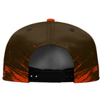 Custom Brown Orange Cleveland Football Jersey and Hat Combo Offer Personalized Combo ZH-D020326-8