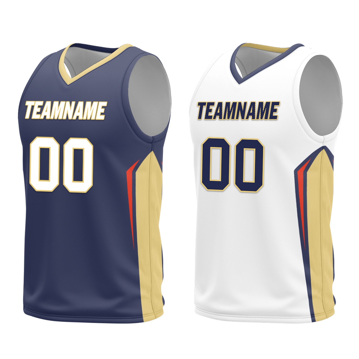 Custom Blue White Classic Style Reversible Basketball Uniform Personalized COOLMAX BBJR-D017050