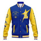 Custom Blue Yellow Los Angeles Jacket Bomber Full-Snap Varsity Letterman Personalized Jacket FZ005SX-D020290-15