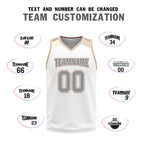Custom White Gold Copper Chicago City Edition Personalized Reversible Basketball Set Sports Basketball Jersey BBJ01R-D0610-5
