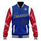 Custom Blue Buffalo Jacket Bomber Full-Snap Varsity Letterman Personalized Jacket FZ005-D025004-5
