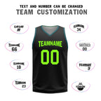 Custom Black Green Boston City Edition Personalized Reversible Basketball Set Sports Basketball Jersey BBJ01R-D0610-2