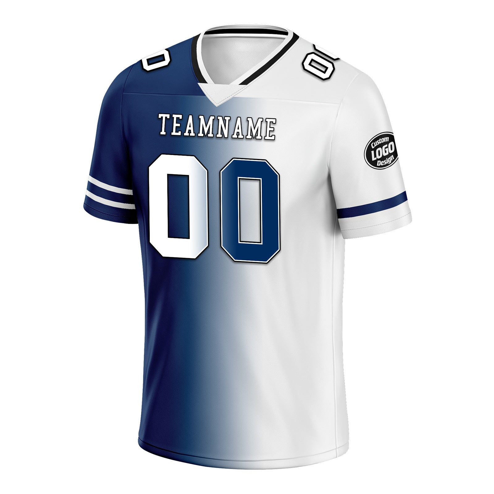 Custom Blue White Indiana Personalized Authentic Football Jersey FBJ02-D028017-23