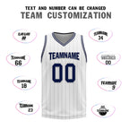 Custom White Dark Blue Black Orlando City Edition Personalized Reversible Basketball Set Sports Basketball Jersey BBJ01R-D0610-22