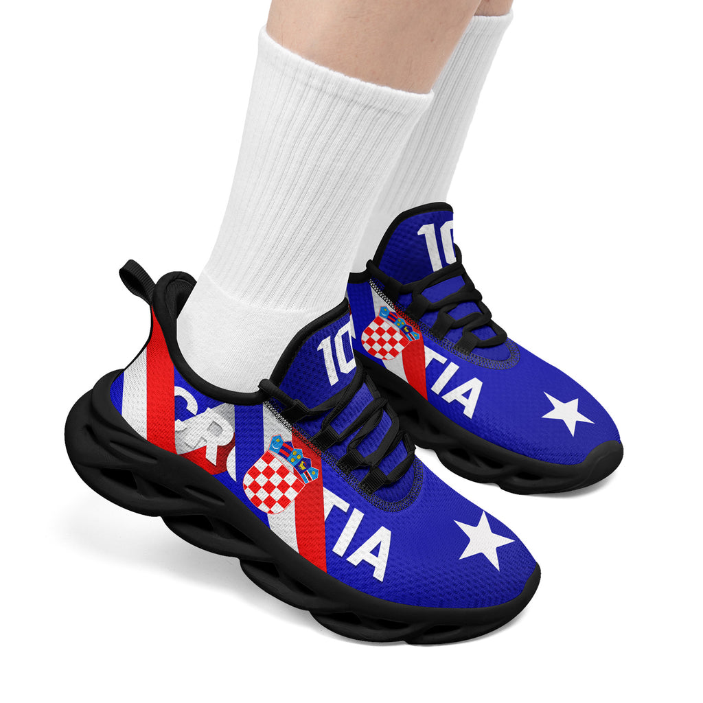 Custom Croatia 2026 World Cup Sneakers DIY Country Flag Running Shoes Lightweight Sport Shoes Gift for Football Fans Personalized Team Name and Logo FN003-F009104-3