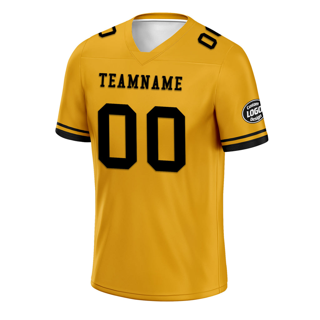 Custom Yellow Black Pittsburgh Football Jersey and Firesoul Sports Shoes Combo Offer Personalized Combo ZH-D020273-30